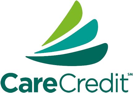 CareCredit logo with green and blue design.